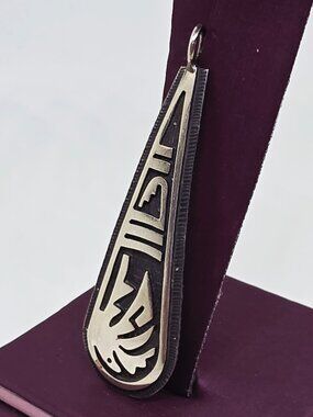 1990's Hopi Native American Sterling Silver 925 Pendant by Darren Seweyestewa